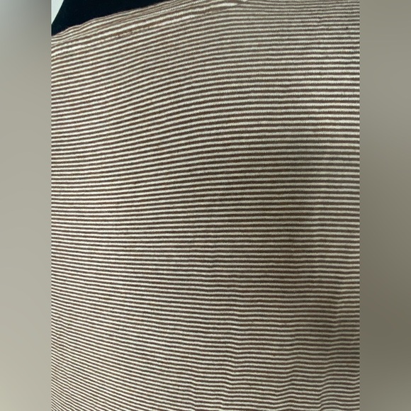 Pure Jill M Striped Women's Casual Relaxed Fit Brown & White Top - Picture 4 of 6